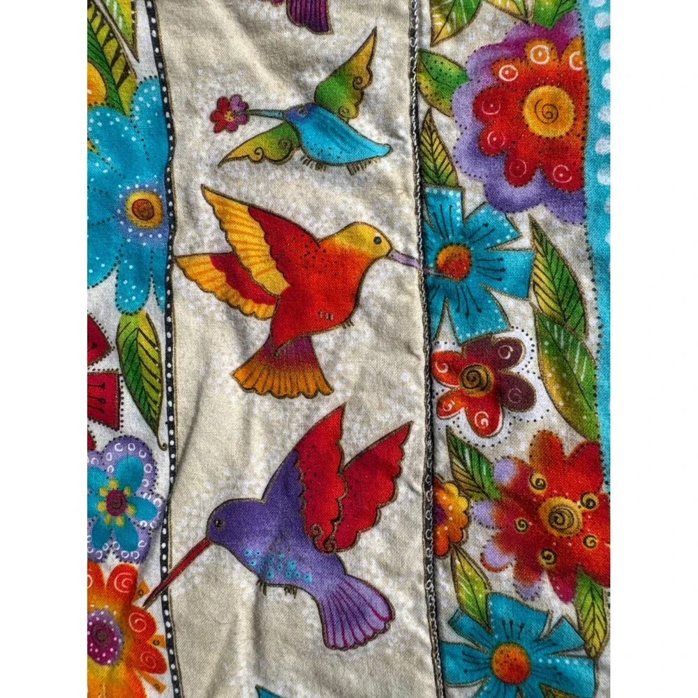 Project Linus Sparkle Handmade Quilt Hummingbird Butterfly Floral Rainbow 67x36